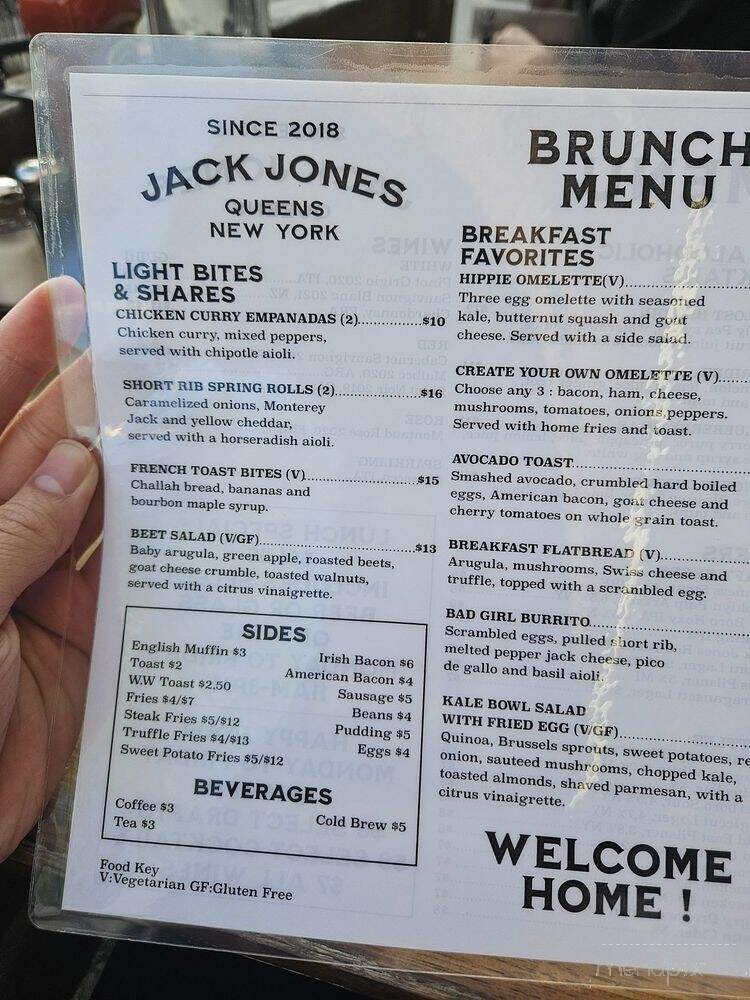 Jack Jones Bar - Astoria, NY menu_pic