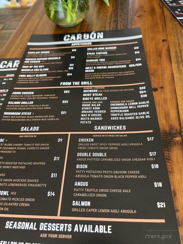 Carbon BBQ - San Diego, CA menu_pic