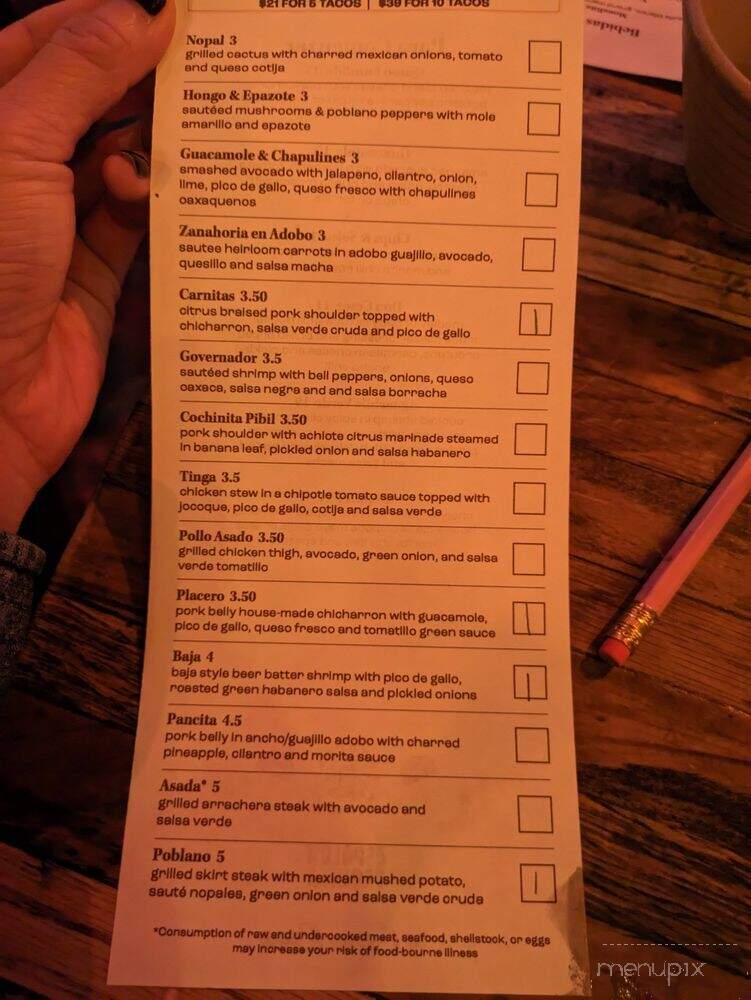 La Mona Rosa - Las Vegas, NV menu_pic