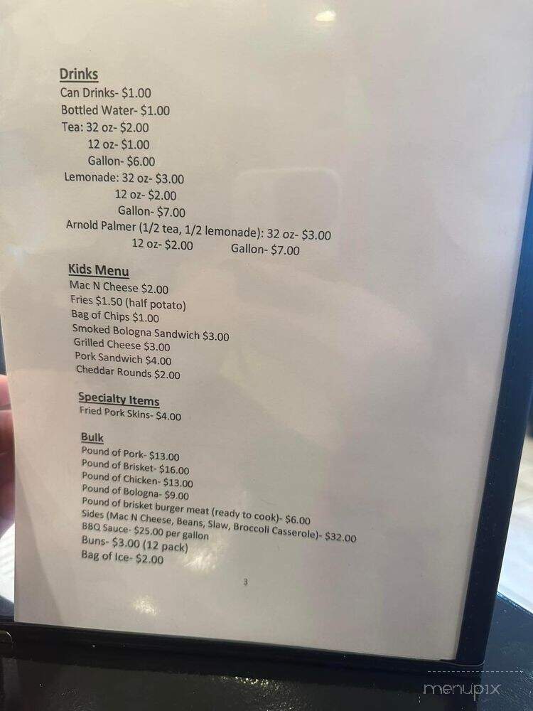 Swifty Pig BBQ - Jonesborough, TN menu_pic
