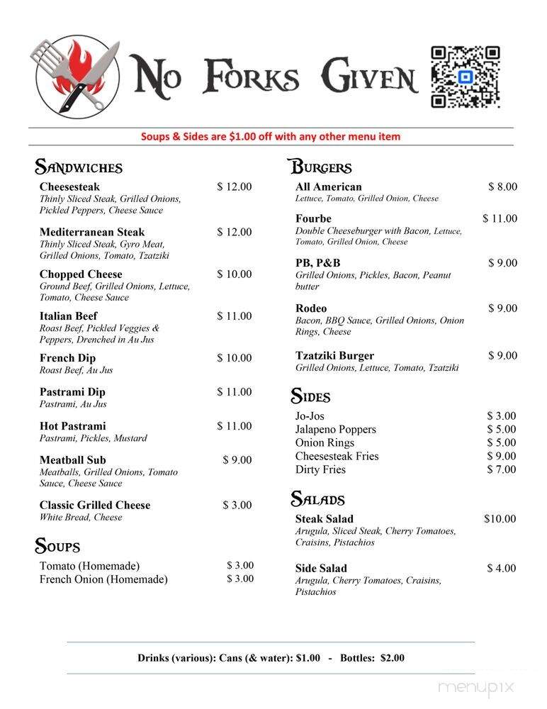 No Forks Given - Medford, OR menu_pic