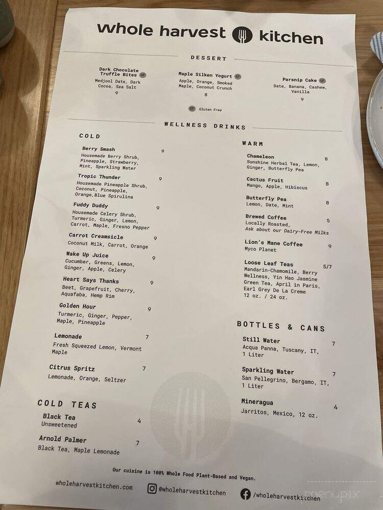 Whole Harvest Kitchen - Overland Park, KS menu_pic
