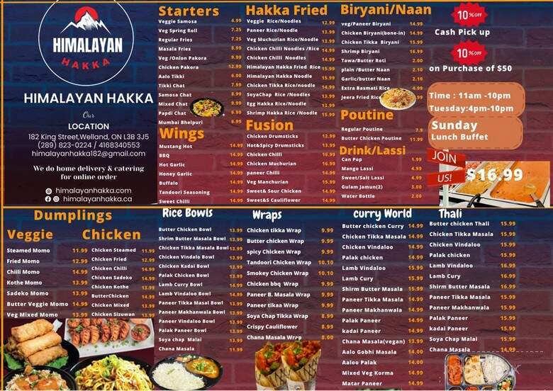 Himalayan Hakka - Welland, ON menu_pic