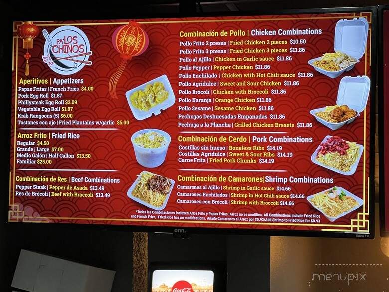 Pa' Los Chinos Restaurant - Lakeland, FL menu_pic