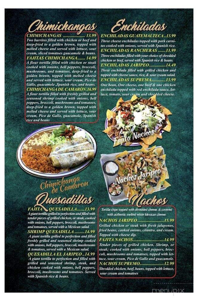 El Jaripeo - Canton, OH menu_pic