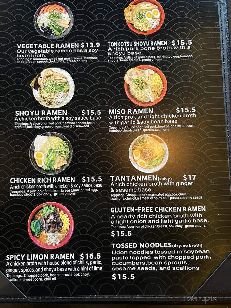 Hokkaido Ramen House - Greenville, SC menu_pic