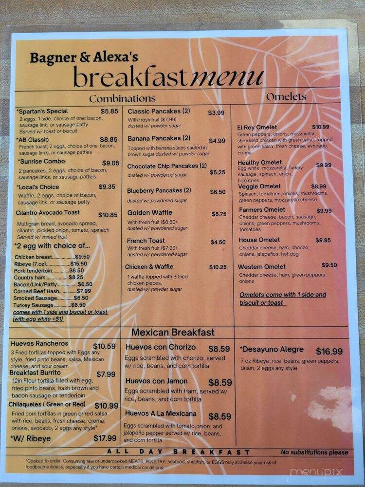 Bagner and Alexa's Ice Cream & Cafe - Kernersville, NC menu_pic