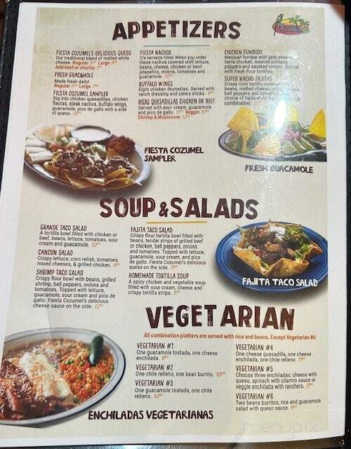 Fiesta Cozmel - Stroud, OK menu_pic