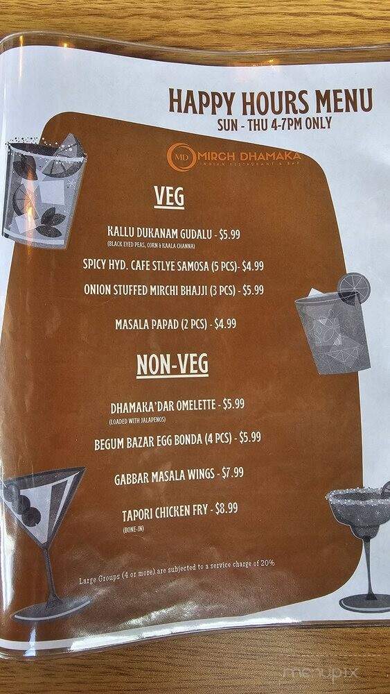 Mirch Dhamaka - Herndon, VA menu_pic
