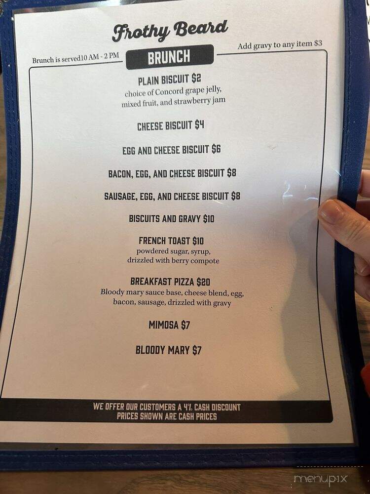 Frothy Beard - Charlotte, NC menu_pic