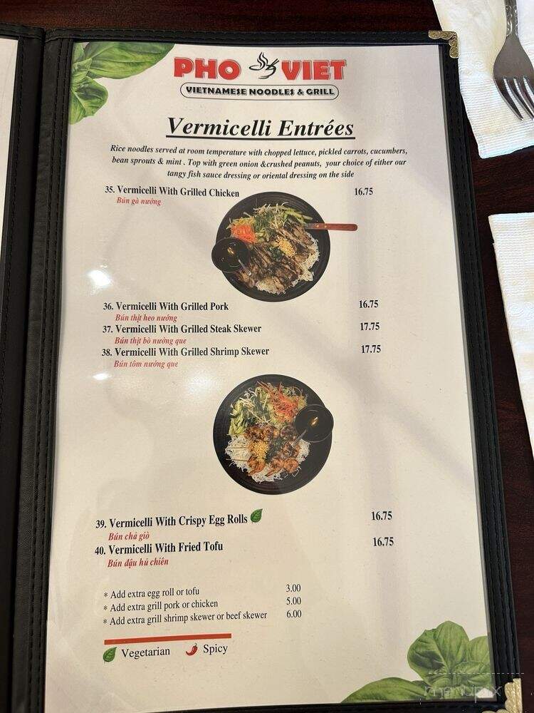 Pho Viet - Pleasant Hill, CA menu_pic