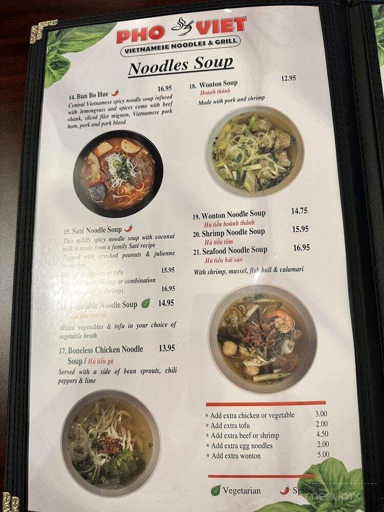 Pho Viet - Pleasant Hill, CA menu_pic