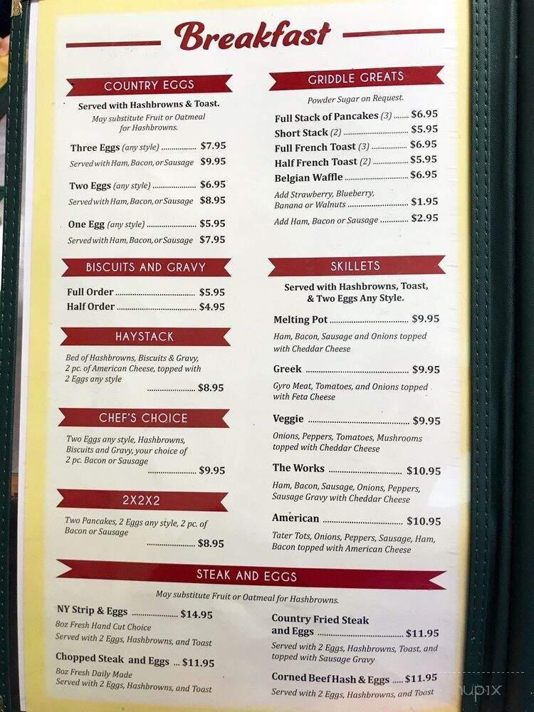 Cranberries Family Restaurant - Jasper, IN menu_pic