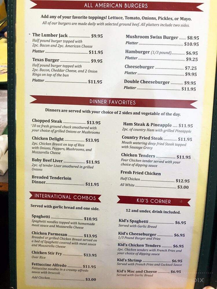 Cranberries Family Restaurant - Jasper, IN menu_pic