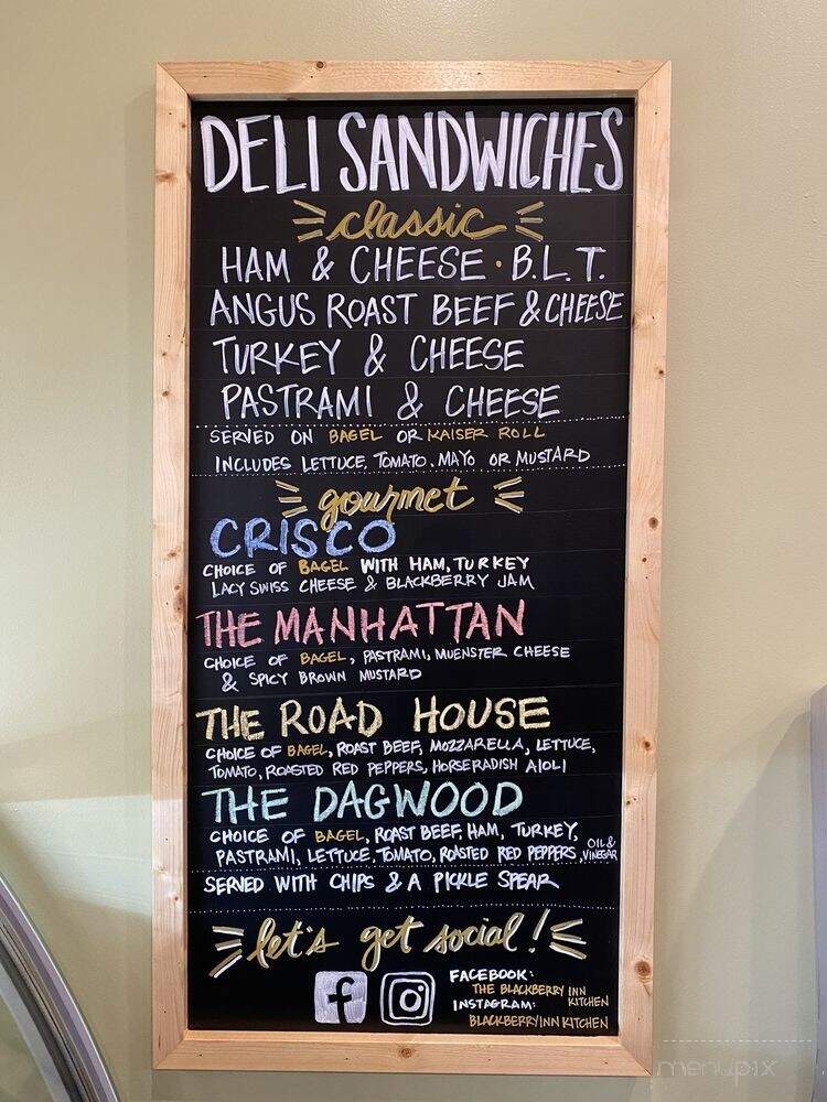 Blackberry Inn Kitchen - Watkins Glen, NY menu_pic