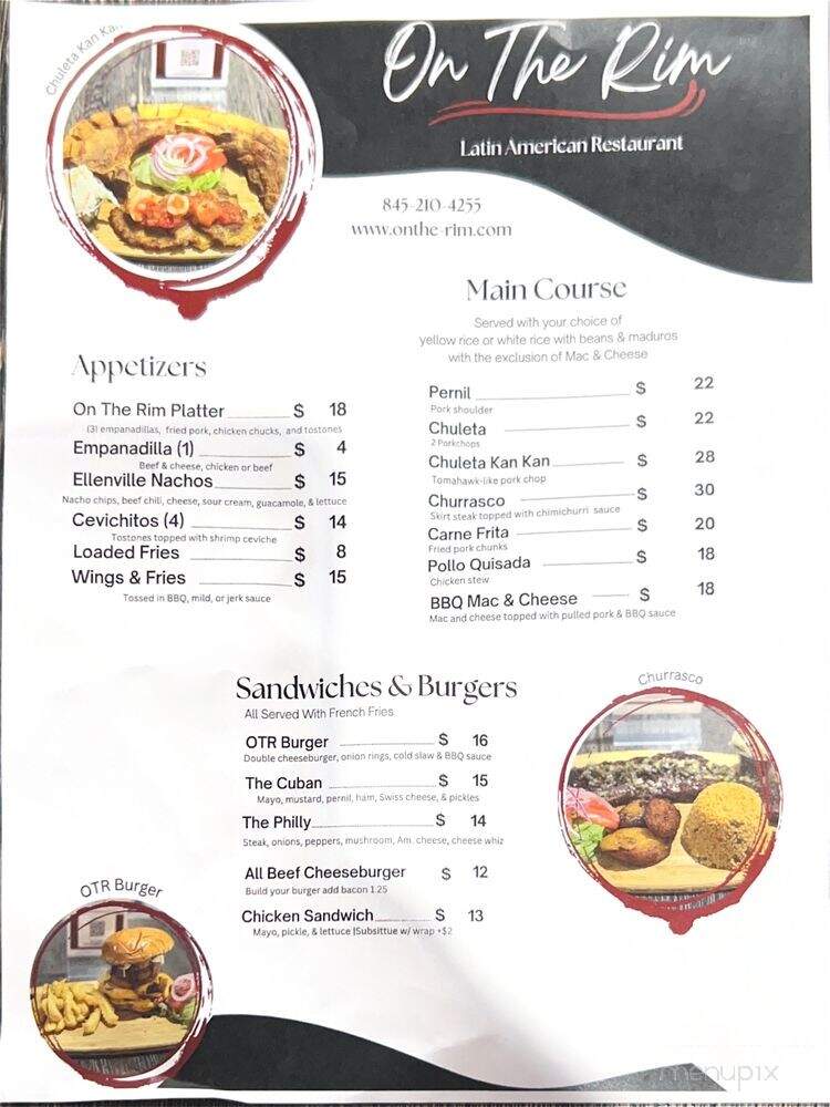 On the Rim - Ellenville, NY menu_pic