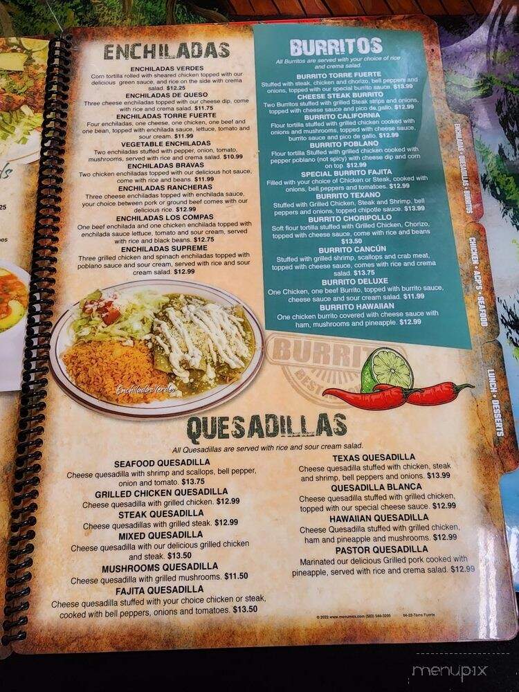 La Mesa Mexican Restaurant - Edenton, NC menu_pic