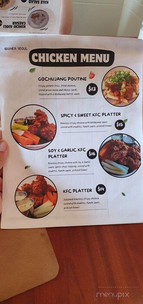 Diner Seoul - Toronto, ON menu_pic