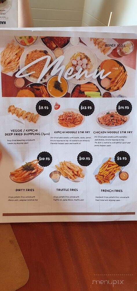 Diner Seoul - Toronto, ON menu_pic