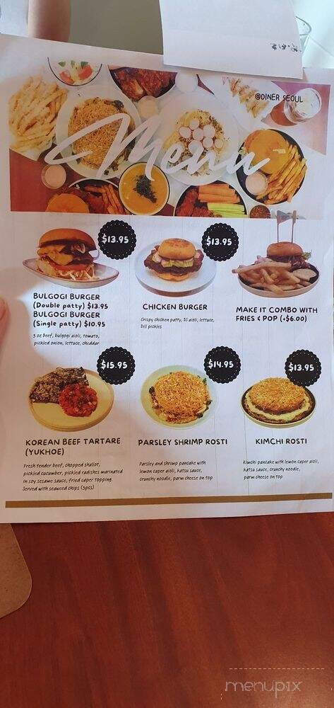 Diner Seoul - Toronto, ON menu_pic