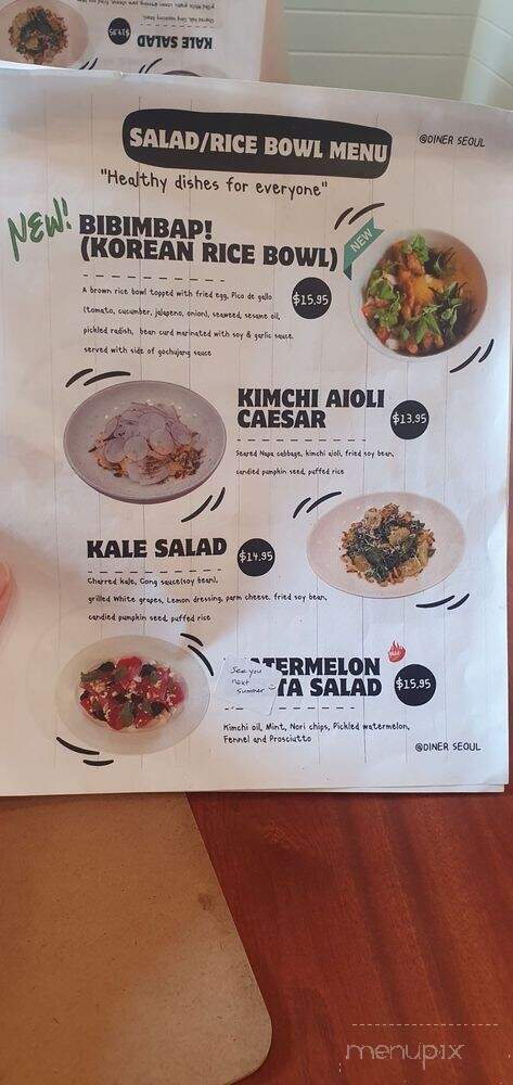 Diner Seoul - Toronto, ON menu_pic