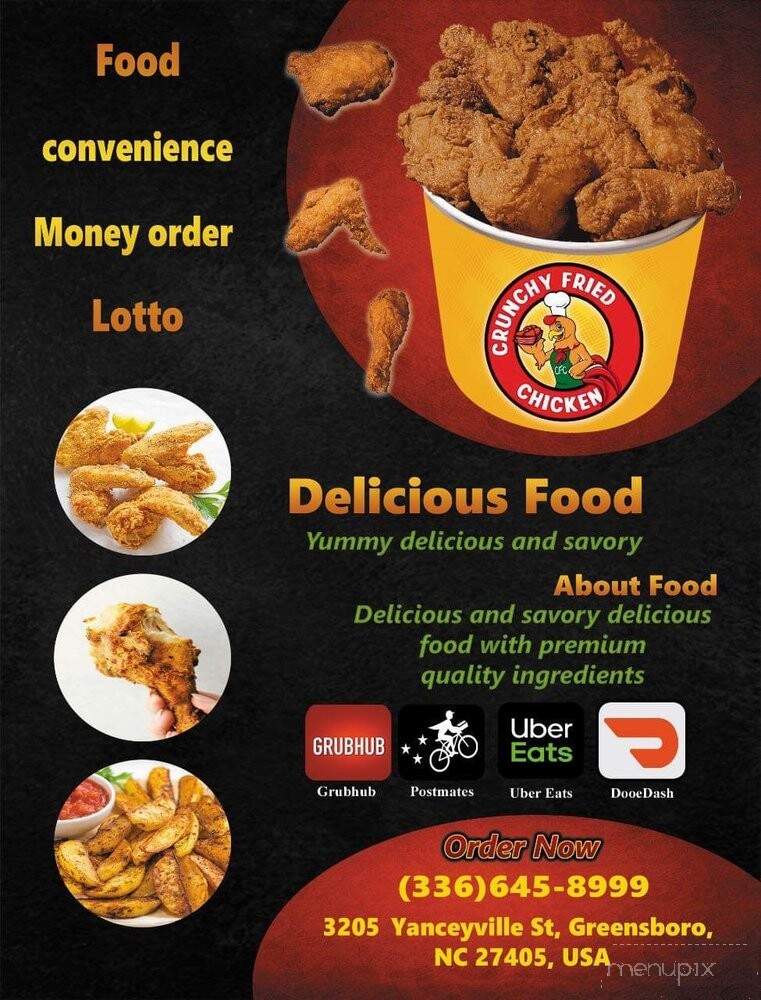 Crunchy Fried Chicken - Greensboro, NC menu_pic