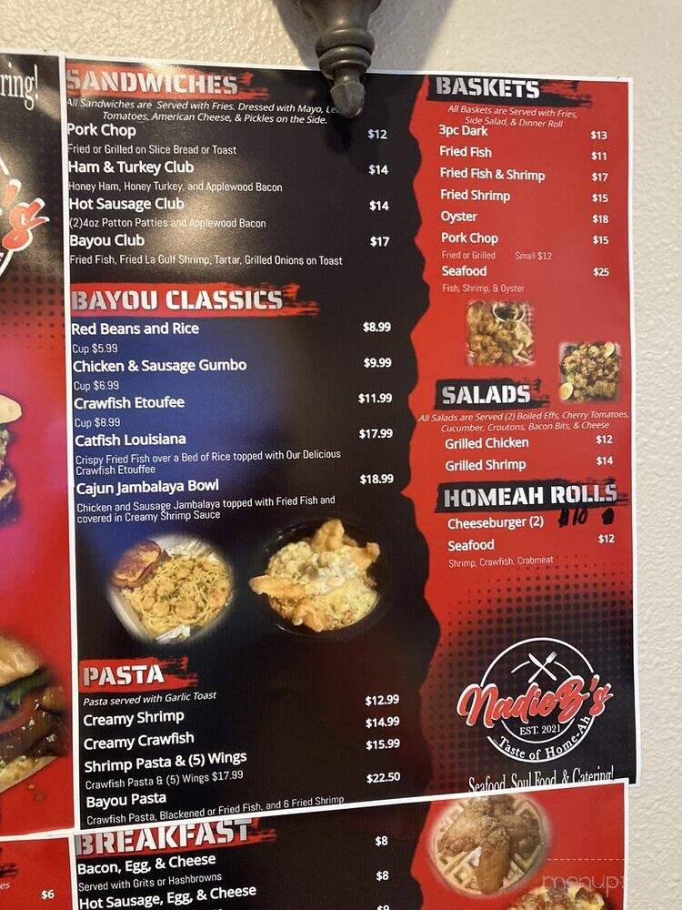 Taste of Homeah - Gray, LA menu_pic