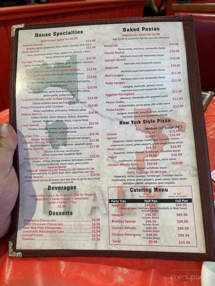 Billito's Italian Restaurant - Gun Barrel City, TX menu_pic