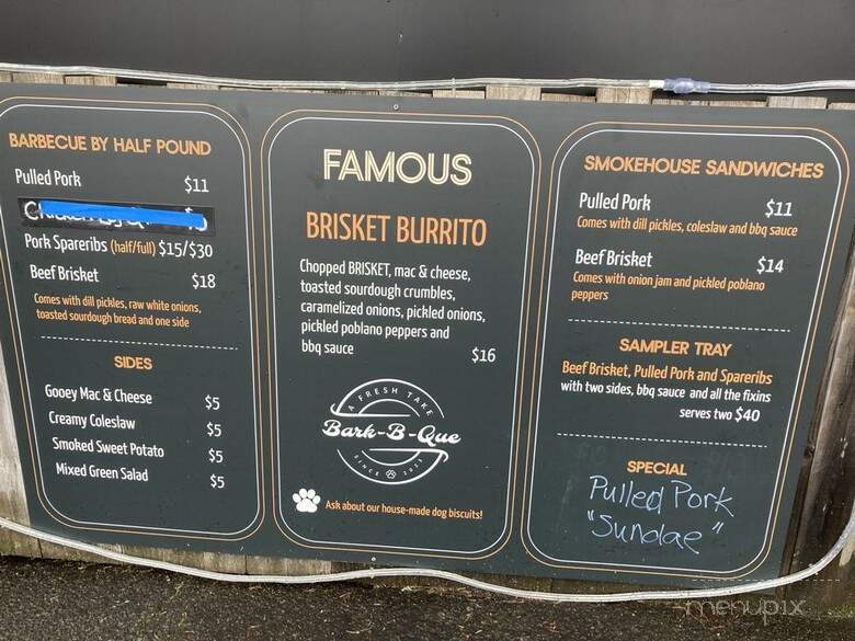 Bark-B-Que - Portland, OR menu_pic