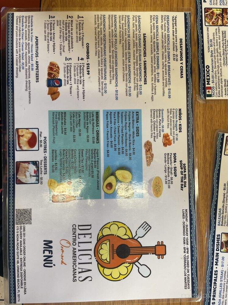 Delicias Centro Americanas - Ormond Beach, FL menu_pic