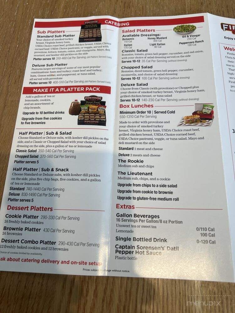 Firehouse Subs - Wasilla, AK menu_pic