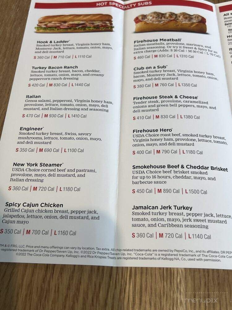 Firehouse Subs - Wasilla, AK menu_pic