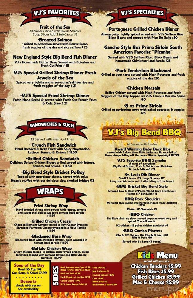 VJs Florida Grill and Barbecue - Monticello, FL menu_pic