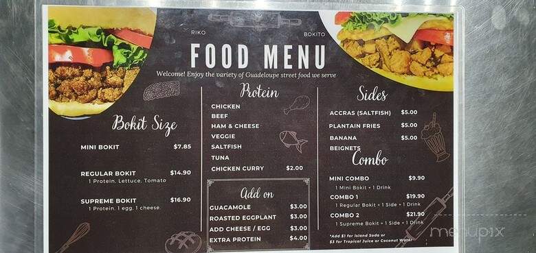 Riko Bokito - Toronto, ON menu_pic