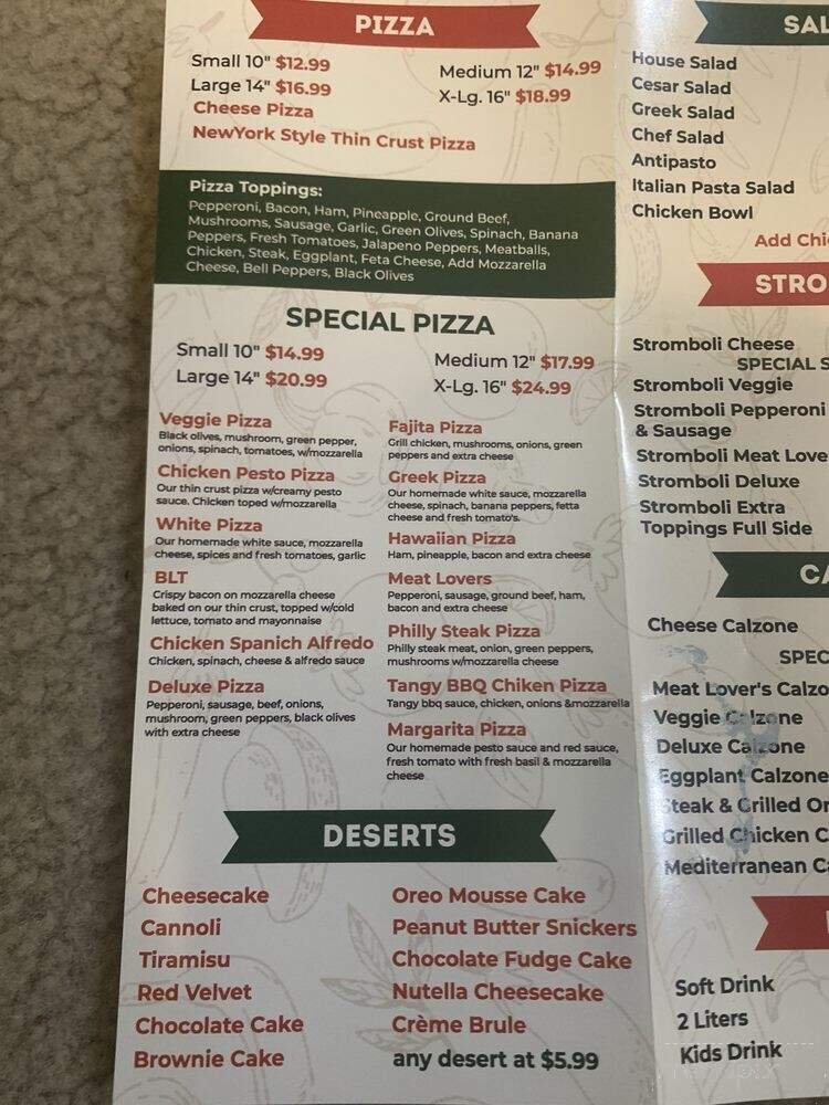 Aspendos Italian Cuisine - Jacksonville, FL menu_pic