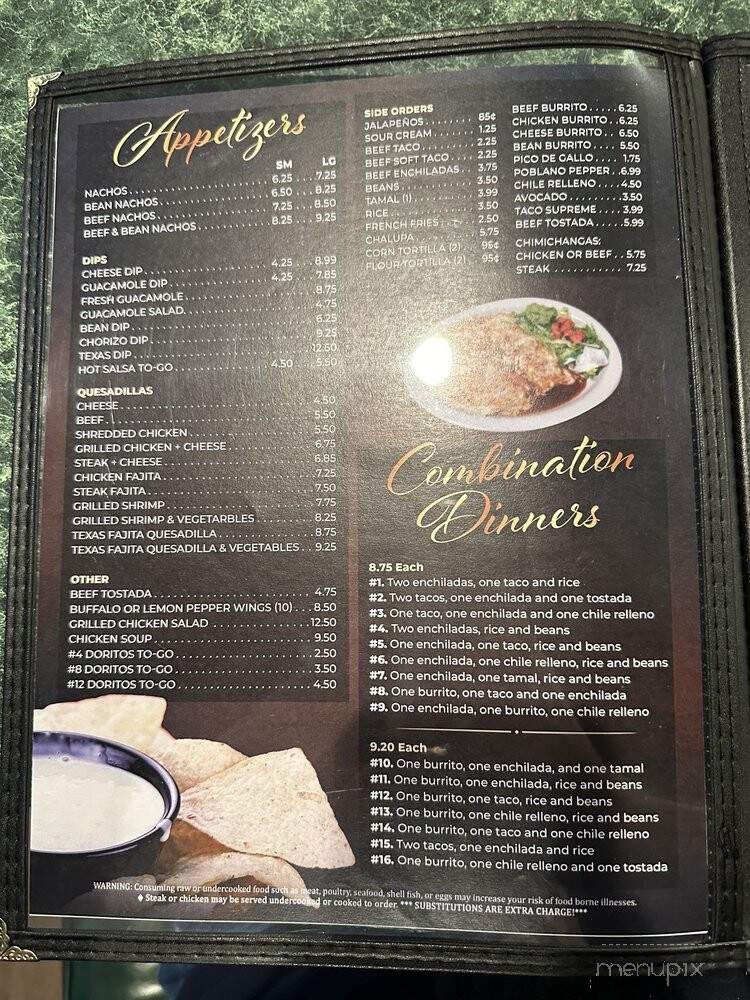 El Rosal - Barnesville, GA menu_pic