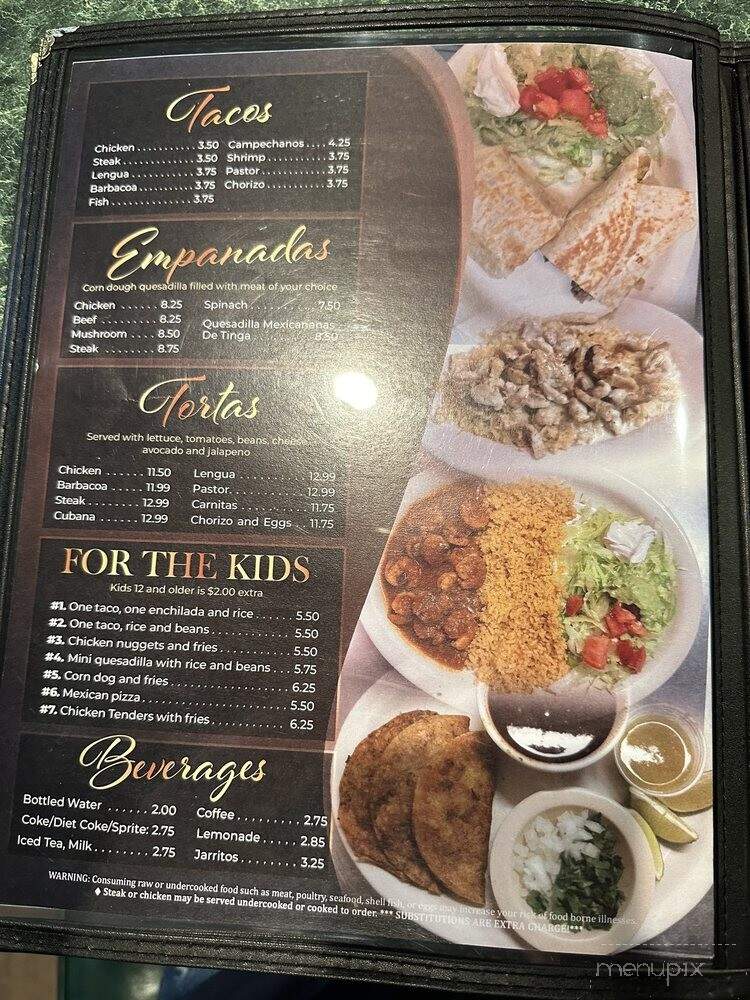 El Rosal - Barnesville, GA menu_pic