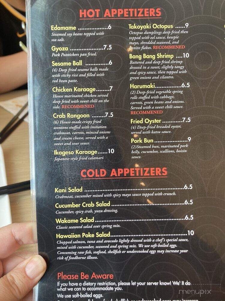 Hokkaido Ramen and Sushi - Louisville, KY menu_pic