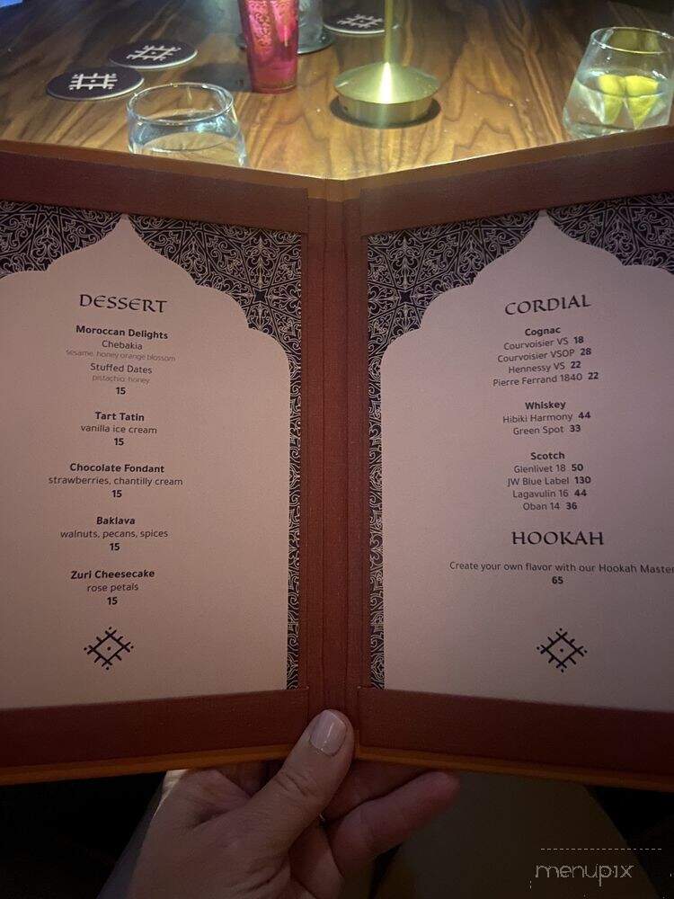 Zuri - Miami, FL menu_pic