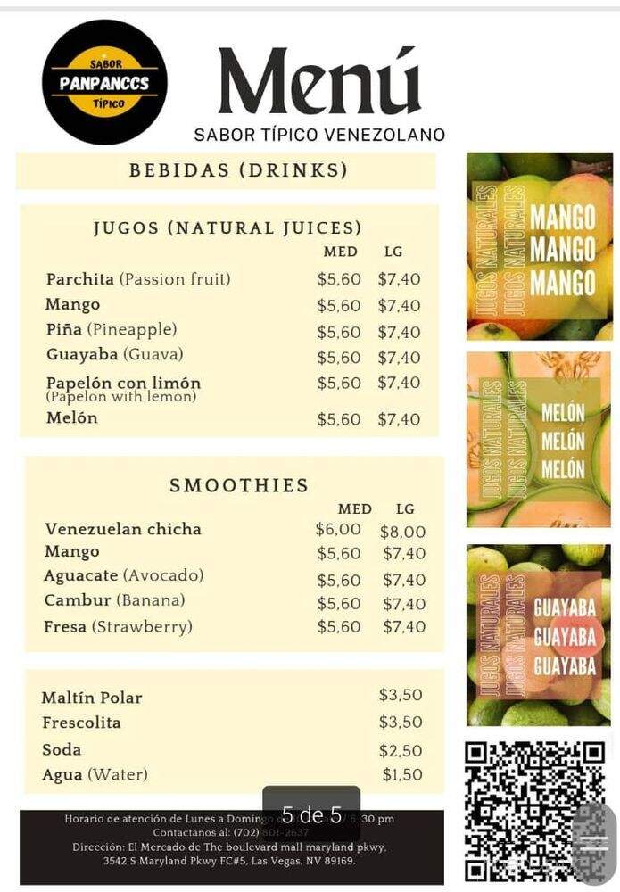 Panpanccs - Las Vegas, NV menu_pic