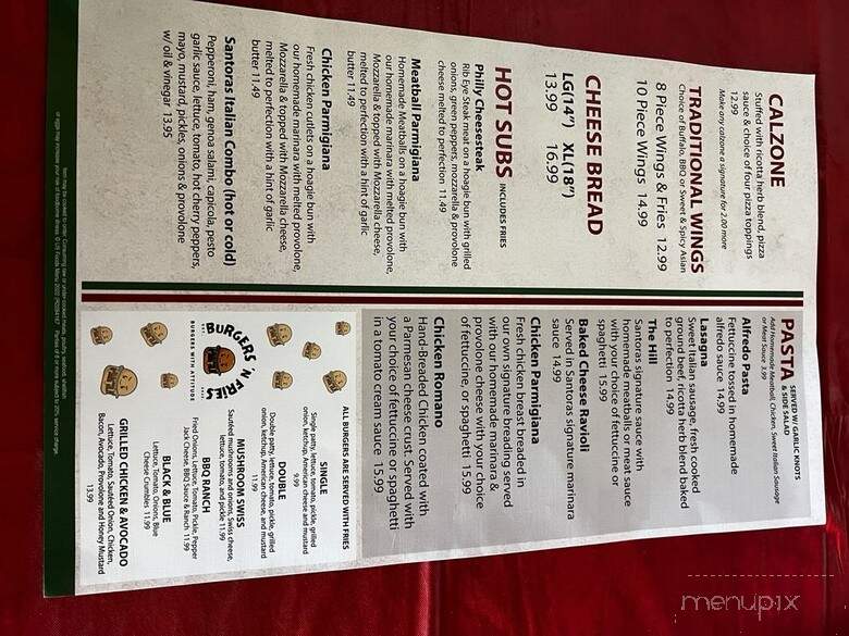 Santora's Pizzeria - Ocoee, FL menu_pic