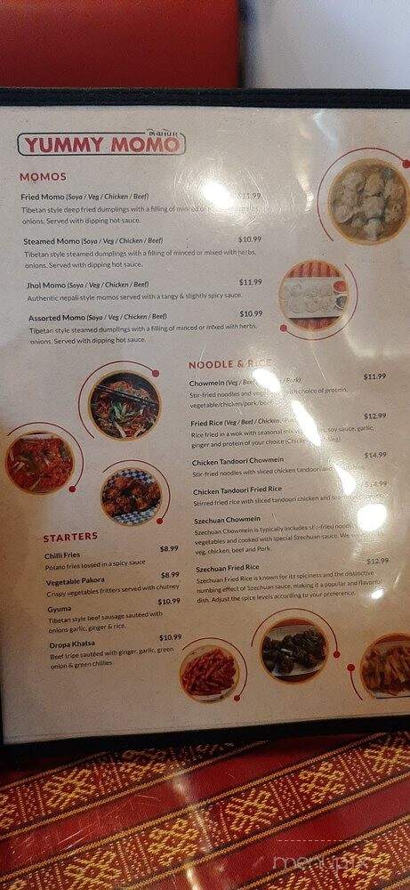 Yummy Momo - Toronto, ON menu_pic