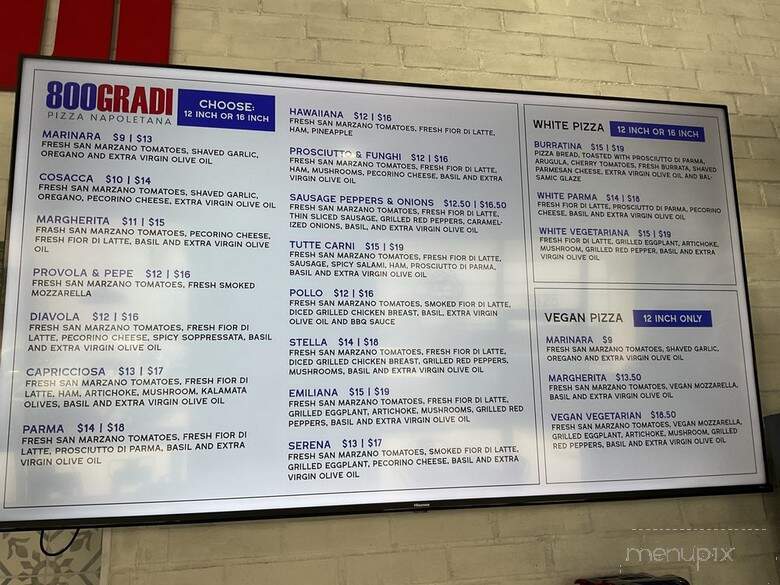 800Gradi Pizza - Miami, FL menu_pic