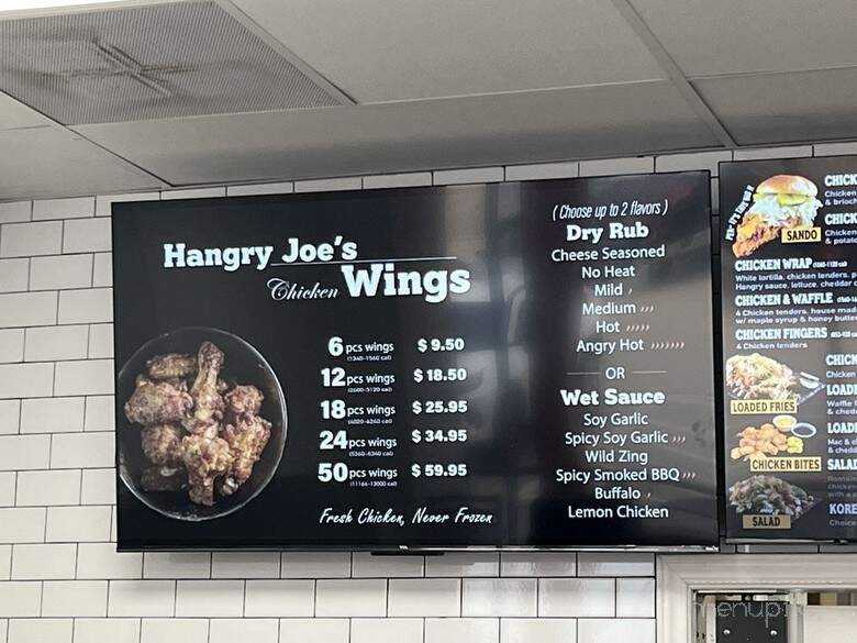 Hangry Joe's Hot Chicken - Katy, TX menu_pic