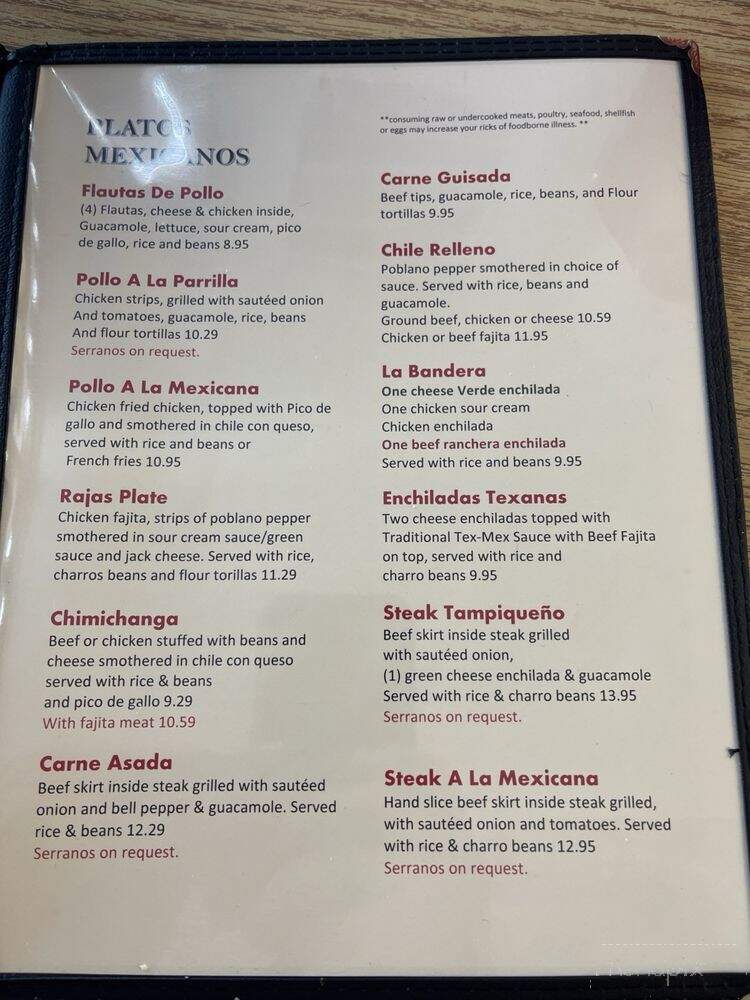 Santiago's - San Antonio, TX menu_pic