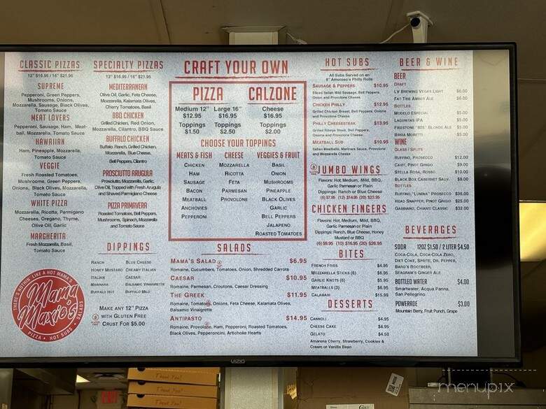 Mama Maxie's Pizzeria - Henderson, NV menu_pic