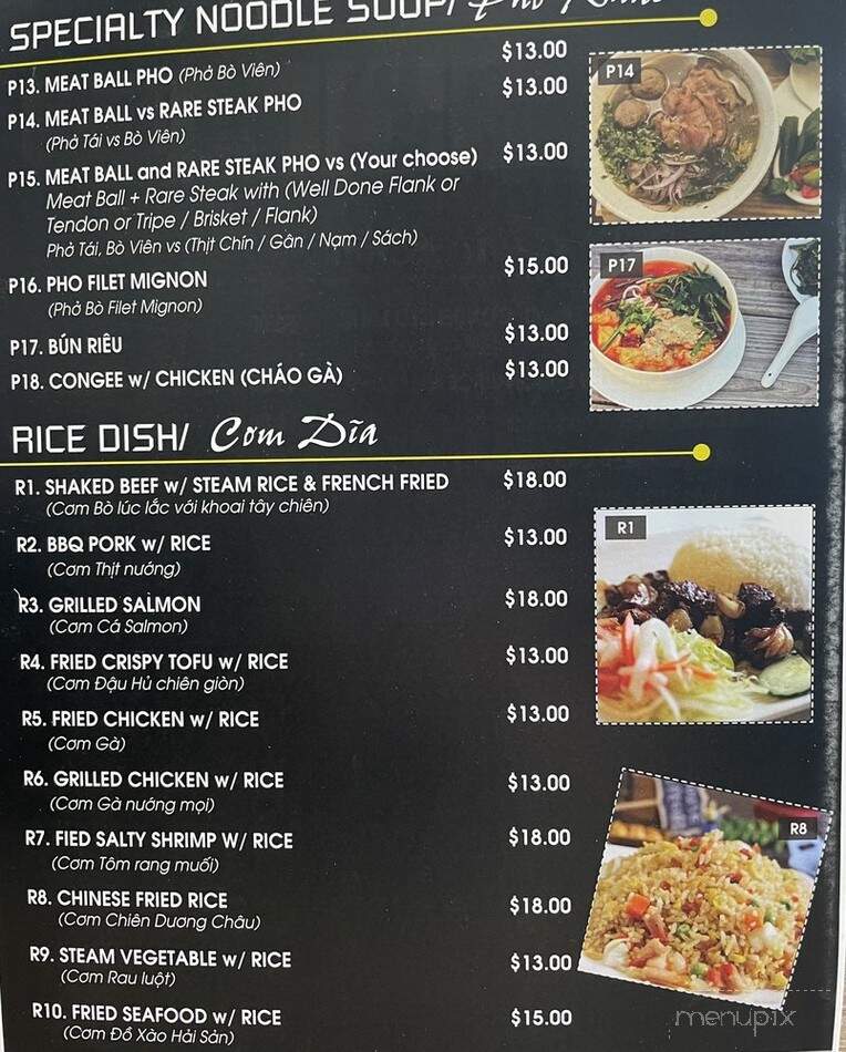 Shai Restaurant - Garden Grove, CA menu_pic