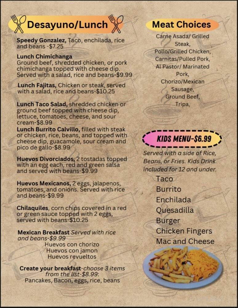 La Herradura - Kansas city, KS menu_pic
