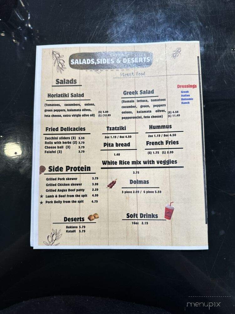 Meet the Greek - Wilmington, NC menu_pic