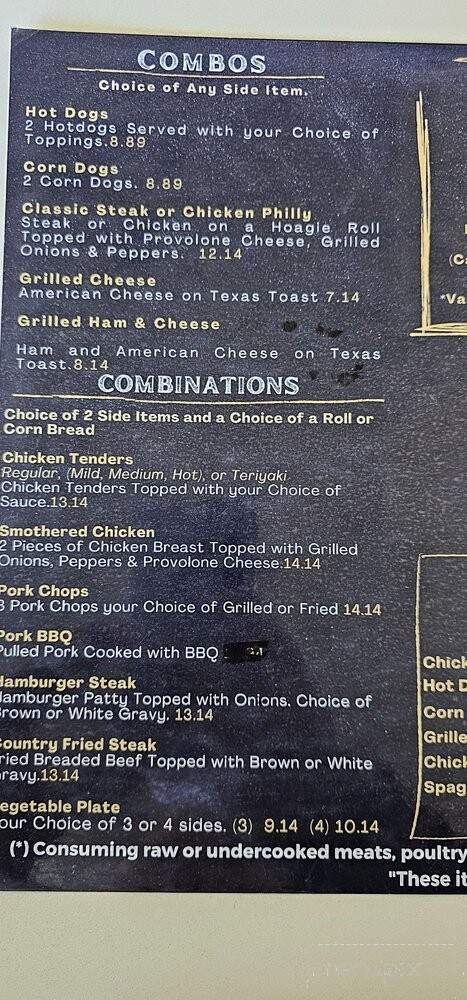 Andrew's Family Restaurant - Wingate, NC menu_pic
